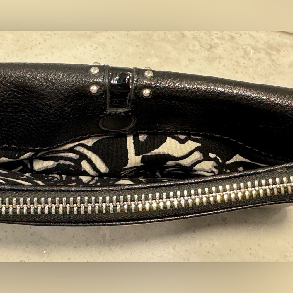 Brighton Pretty Tough Large Black Leather Studded Folio Wallet - Picture 7 of 12